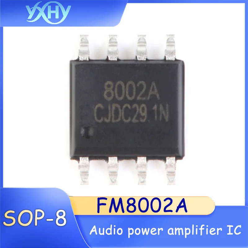 

Original genuine product - Surface Mount FM8002A SOP-8 2W universal audio power amplifier IC chip, compatible with LM4871