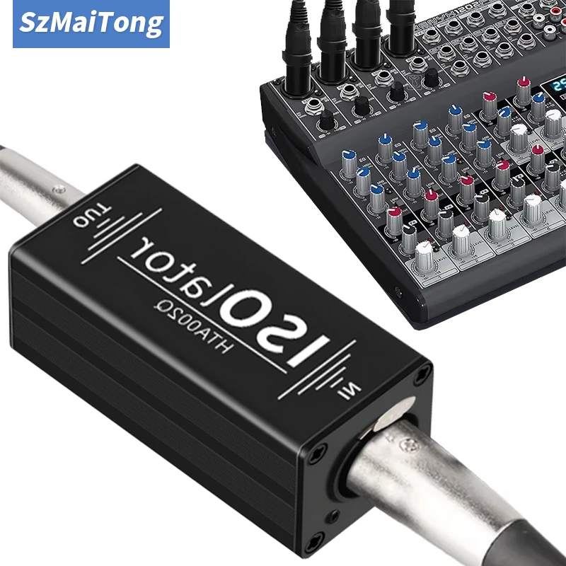 1 Pieces 1-Channel 6.5 XLR Mixer Audio Isolator Current Sound Noise Mixer Microphone Common Ground Filter  Isolator Mixer