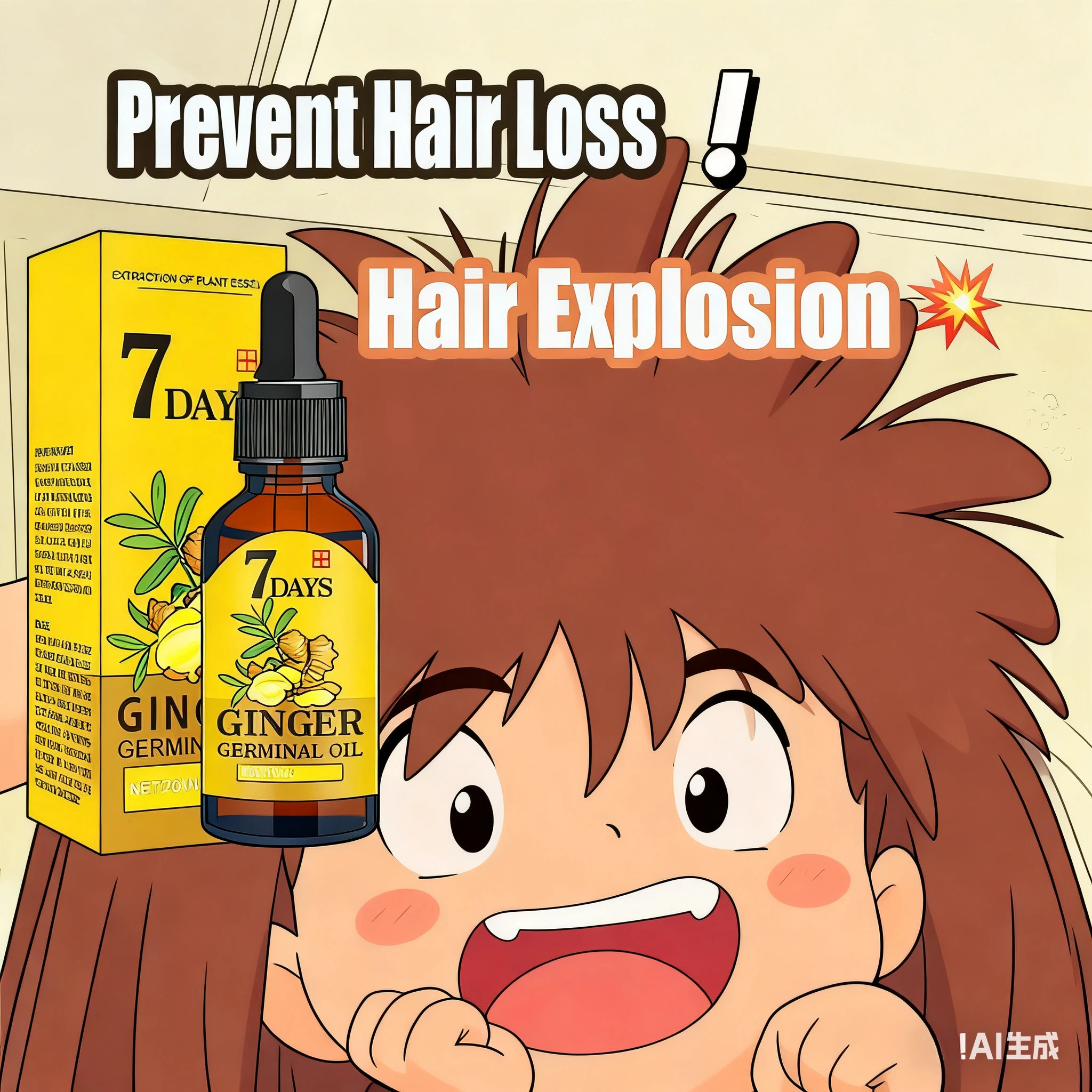 

3rd Fast Ginger Hair Growth Serum Anti Hair loss Baldness Regrowth Hair Care Oil Repair Damaged Scalp Treatment For Women Men