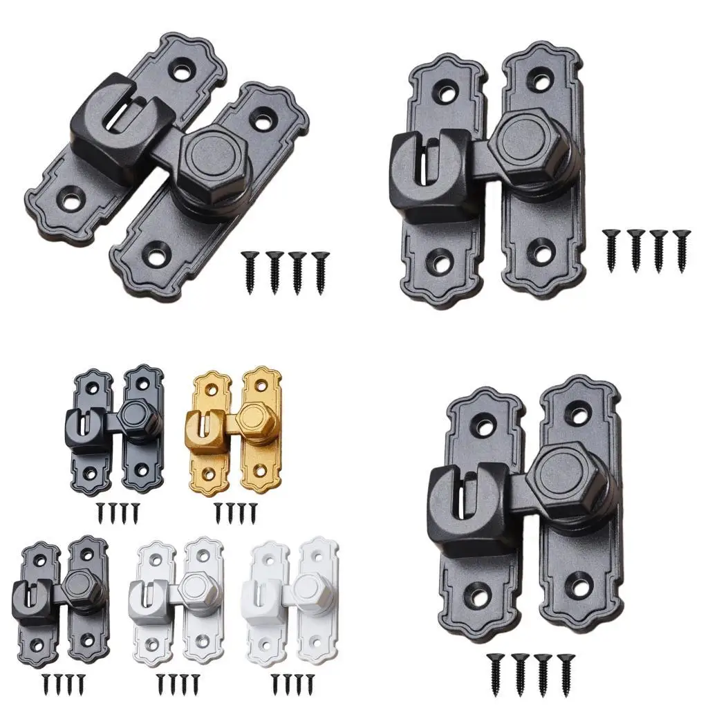 

652F Multipurpose Sliding Swing Bolt Lock Compact Not Pry Security Latches Quick Fixing for door gate & Storage Cabinets