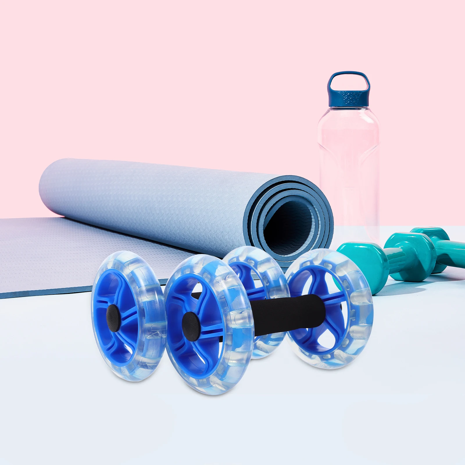 

Abdominal Wheel Wheel Core Fitness Exercise Device Non-Slip Handle Lightweight Durable Portable For