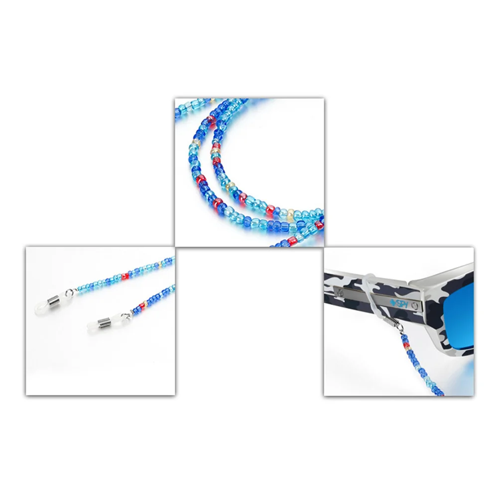 

2pcs Eyeglass Strap Beaded Anti-Slip Glasses Lanyard For Reading Sunglasses Outdoor Sports Use Chain Cord Retainer Holder