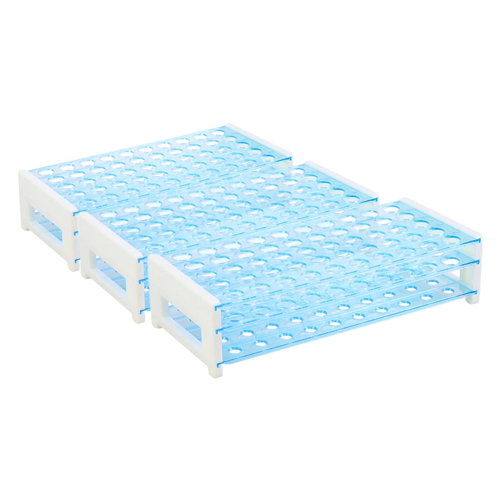 

3Pcs Test Tube Rack Laboratory Holder 50 Holes PP Material for 16mm Tubes Test Tube Organizer Stand Storage Vials Bottles Rack