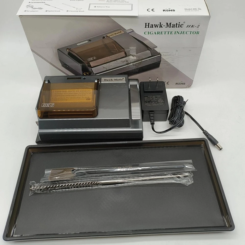 

Hawk-Matic-2 Полностью автоматическая машина для наполнения сигарет с вращающимися лотками для сигарет Электрическая инжекторная машина для наполнения табака