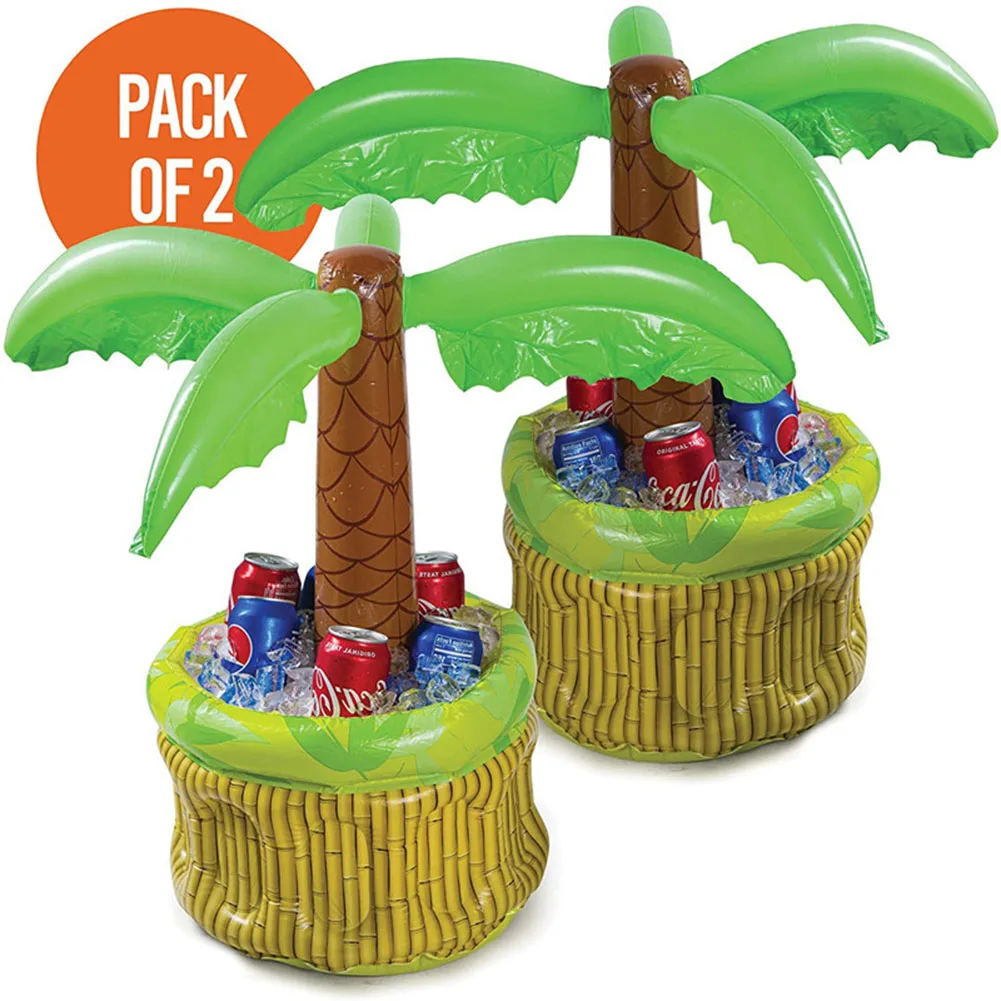 24 Inches Inflatable Coconut Tree Ice Bucket Party Pool Beer Drink Container Cooler Swimming Pool Food Drink Holder
