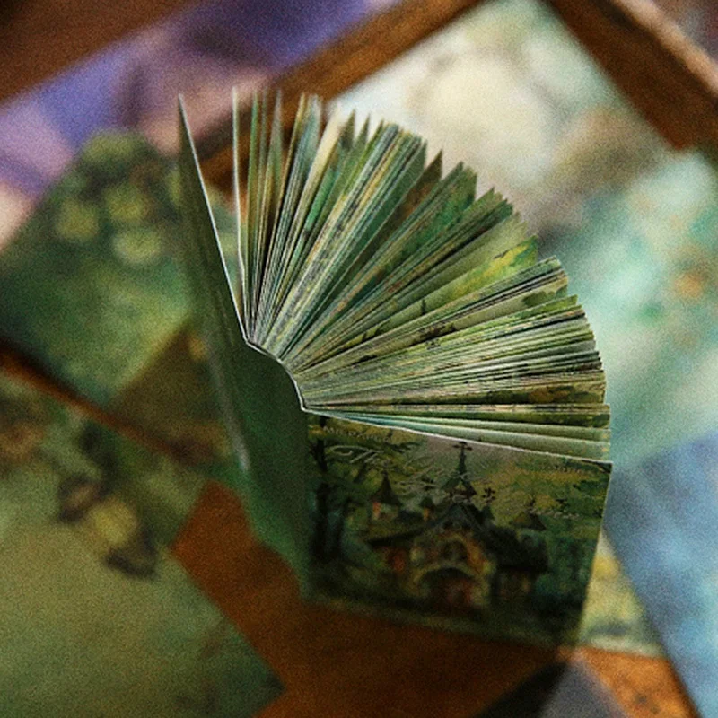 100 Sheets Vintage DIY Scrapbooking Base Material Paper for Junk Journal Craft