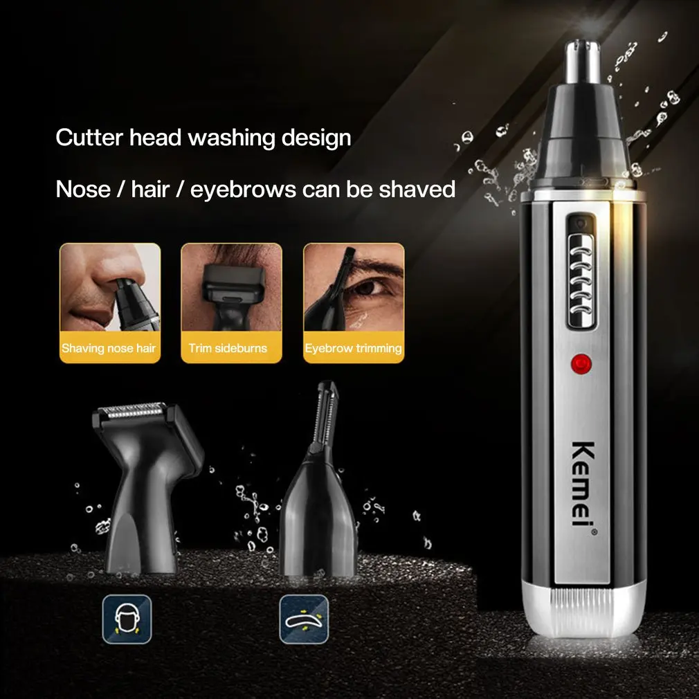 Триммер для волос в носу 4 в 1, профессиональный электрический Аккумуляторный триммер для волос в носу и ушах, бритва для личной гигиены, устройство для удаления волос