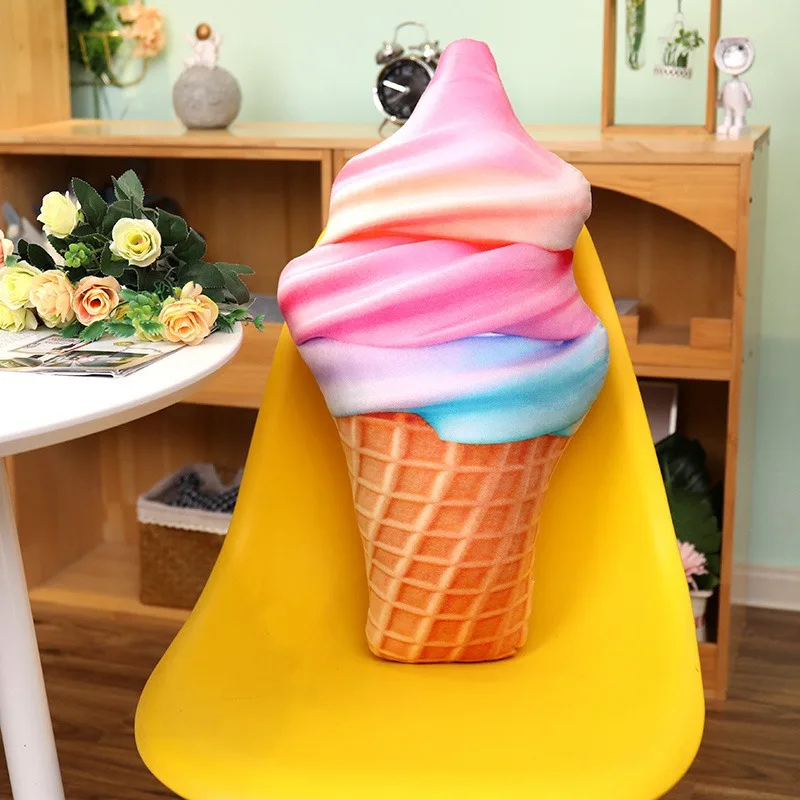 

Novelty Ice Cream Popsicle Plush Doll Realistic Cone Pillow Kids Kindergarten Dance Show Performance Prop