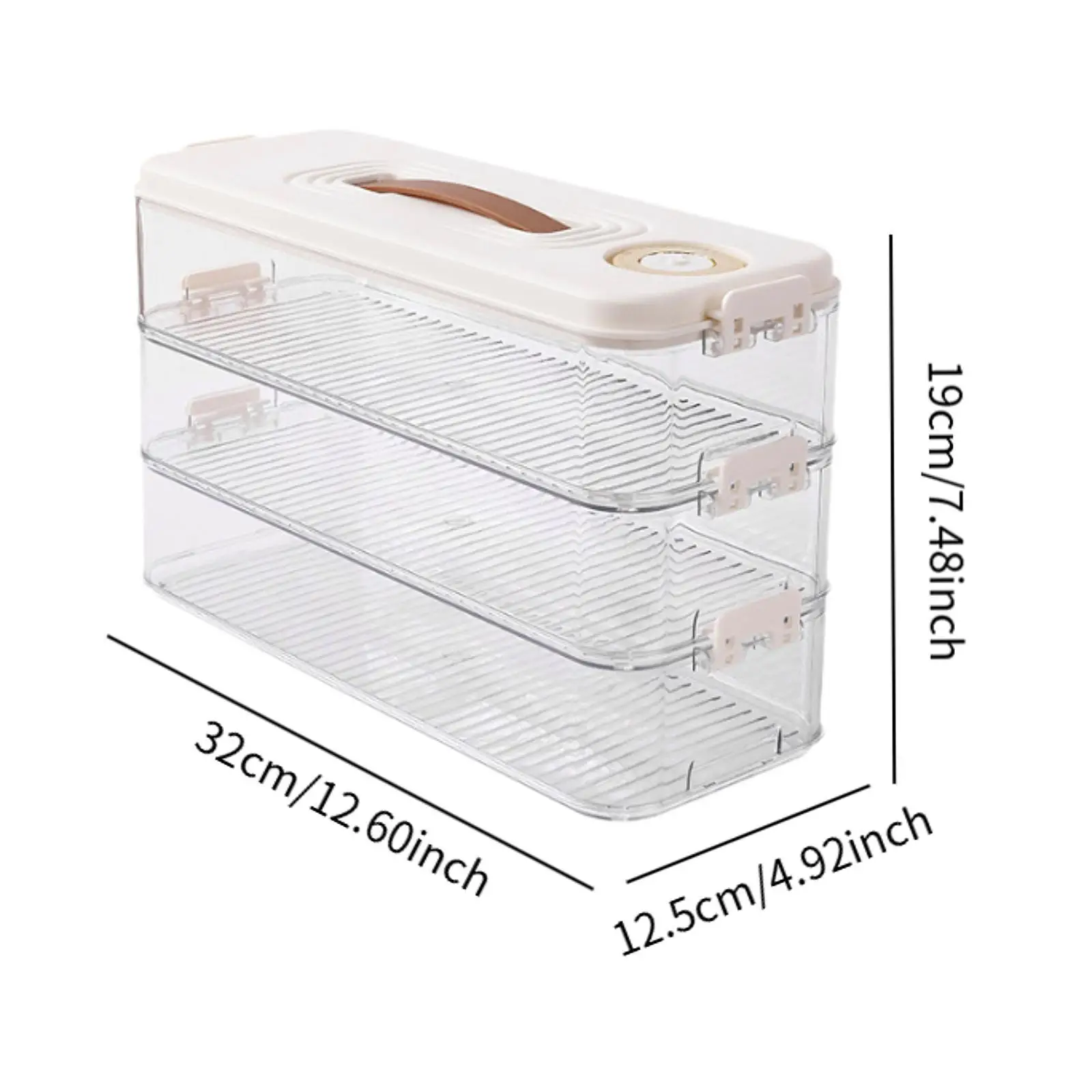 Food Storage Container Food Storage Box with Handle Multipurpose Snap Sealed