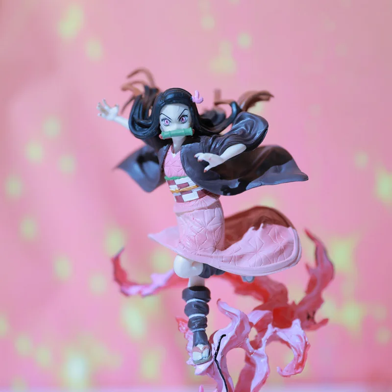 21Cm Demon Slayer Kamado Nezuko Anime Figuur Standbeeld Beeldje Model Desktop Ornament Actiefiguren Collectie Speelgoed Voor Kinderen gift