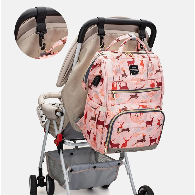 diaper-bag-backpack-lequeen-baby-essentials-travel-multifunction-waterproof-with-changing-station-pad-stroller-straps-big-for-mo