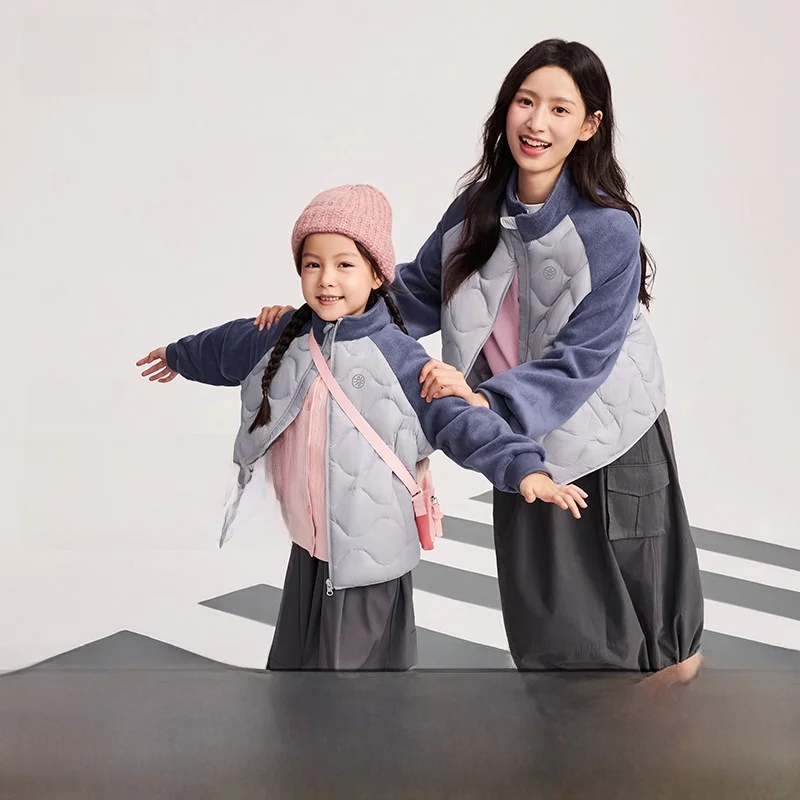 

Lightweight Comfortable Durable down Jacket for Women Children Matching Outfit Straight Cut Long Sleeve Zipper Closure Short ...