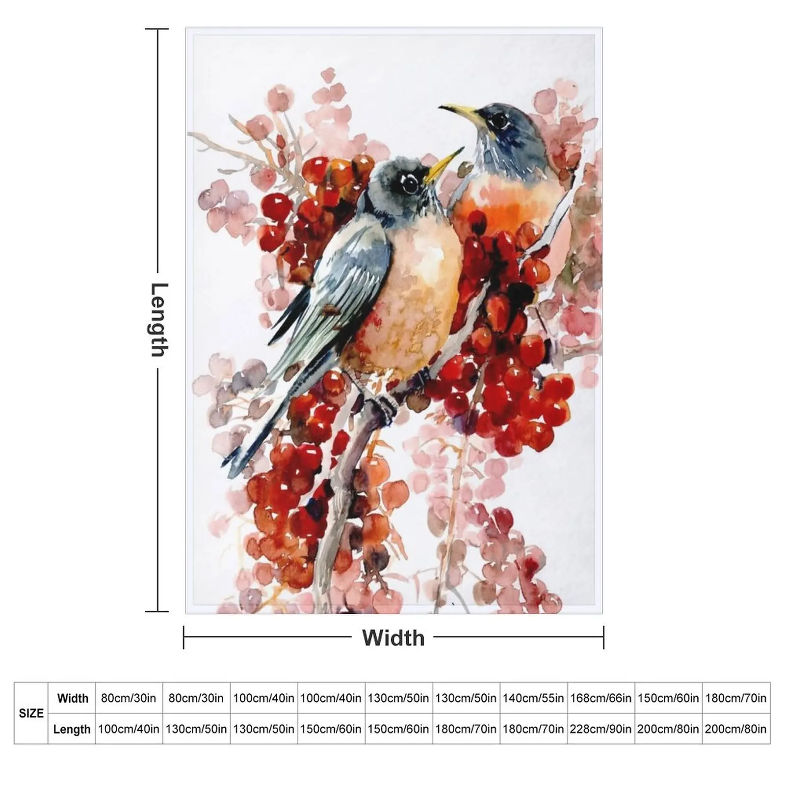 American Robins Throw Blanket funny gift Hairy Soft christmas decoration Hairys Weighted Blankets
