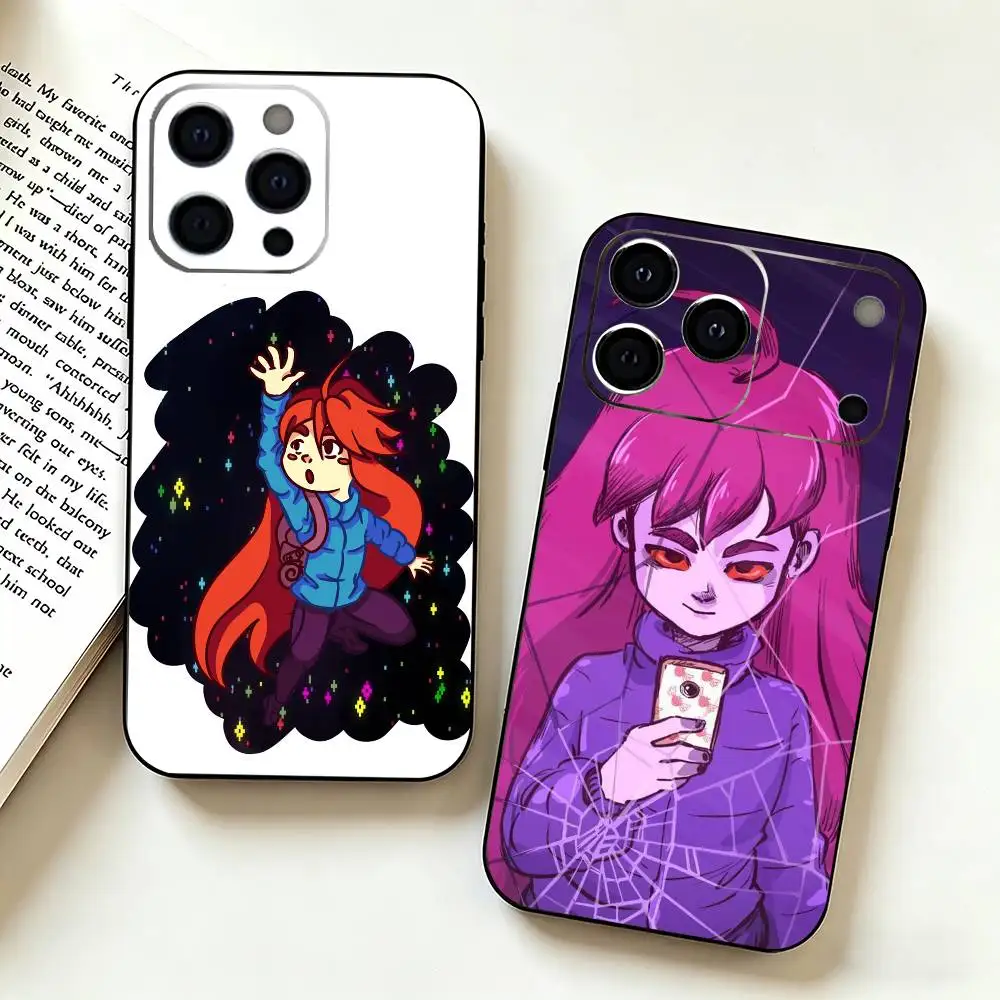Funda para Teléfono Celeste Game M-Madeline para iPhone 17, 16, 15, 14, 13, 12, 11 Plus, Pro Max, Otros, Cubierta Negra Suave
