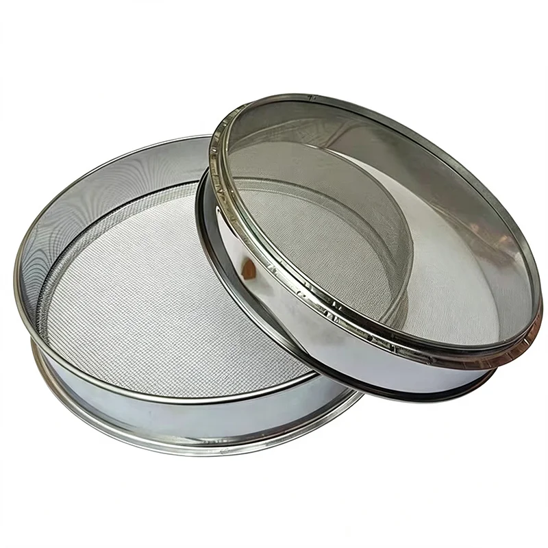 Round Flour Sieve Stainless Steel Diameter 30CM Height 6/8/10CM Fit for electric vibrating sieve machine mesh size optional