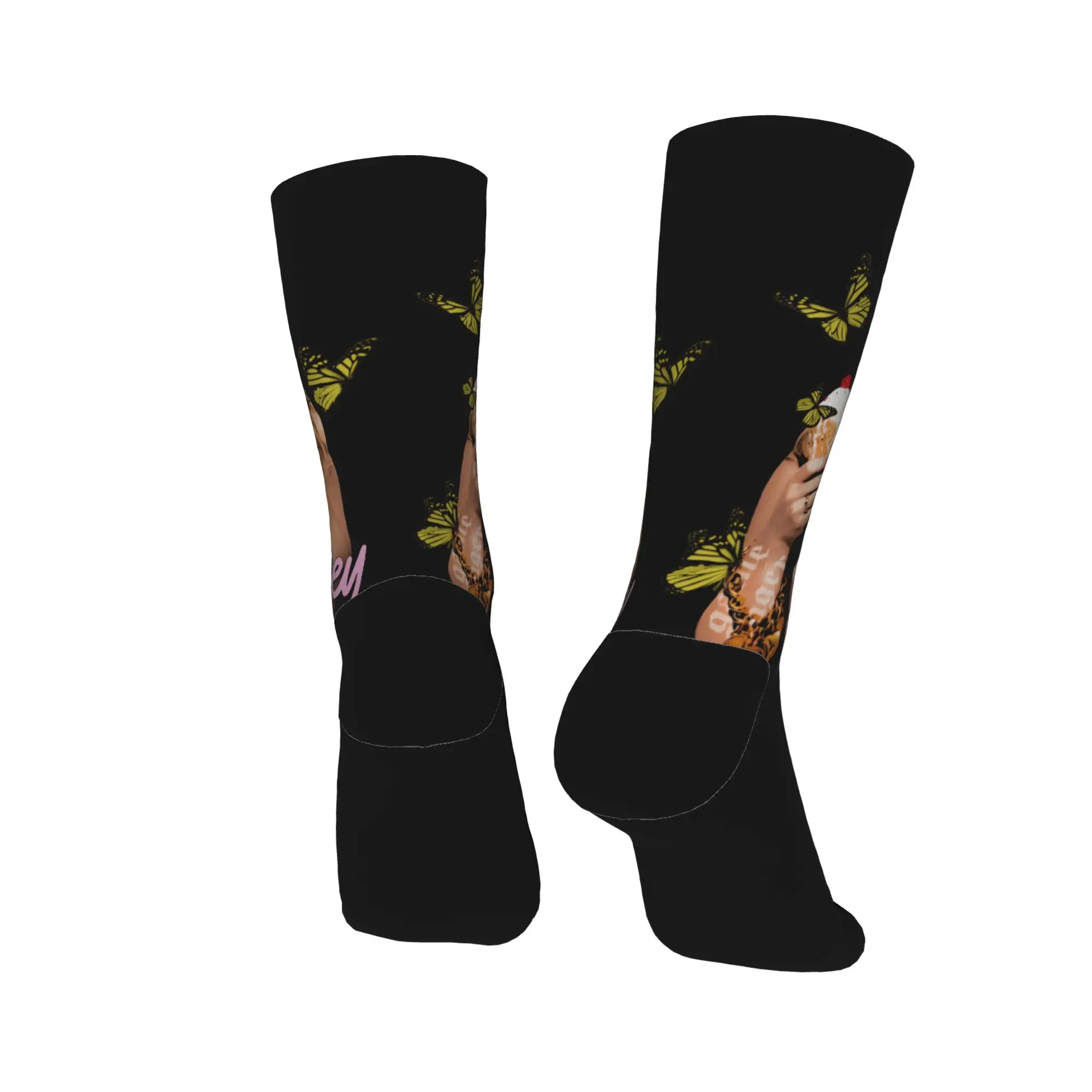 جوارب سيدني سويني الشتوية على شكل فراشة جوارب مضحكة للجنسين للرجال جوارب ناعمة جرافيك للجري جوارب مضادة للانزلاق #4