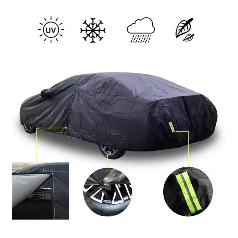 Zipper Door Waterproof Car Cover For Polestar 3 Windproof Dustproof UV Protection All Weather Auto Protector