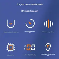 1/2 pièces sans fil 360 °   Écouteurs Bluetooth 5.4 rotatifs à une seule oreille avec crochets auriculaires, suppression du bruit, pour le sport, sans fil 5