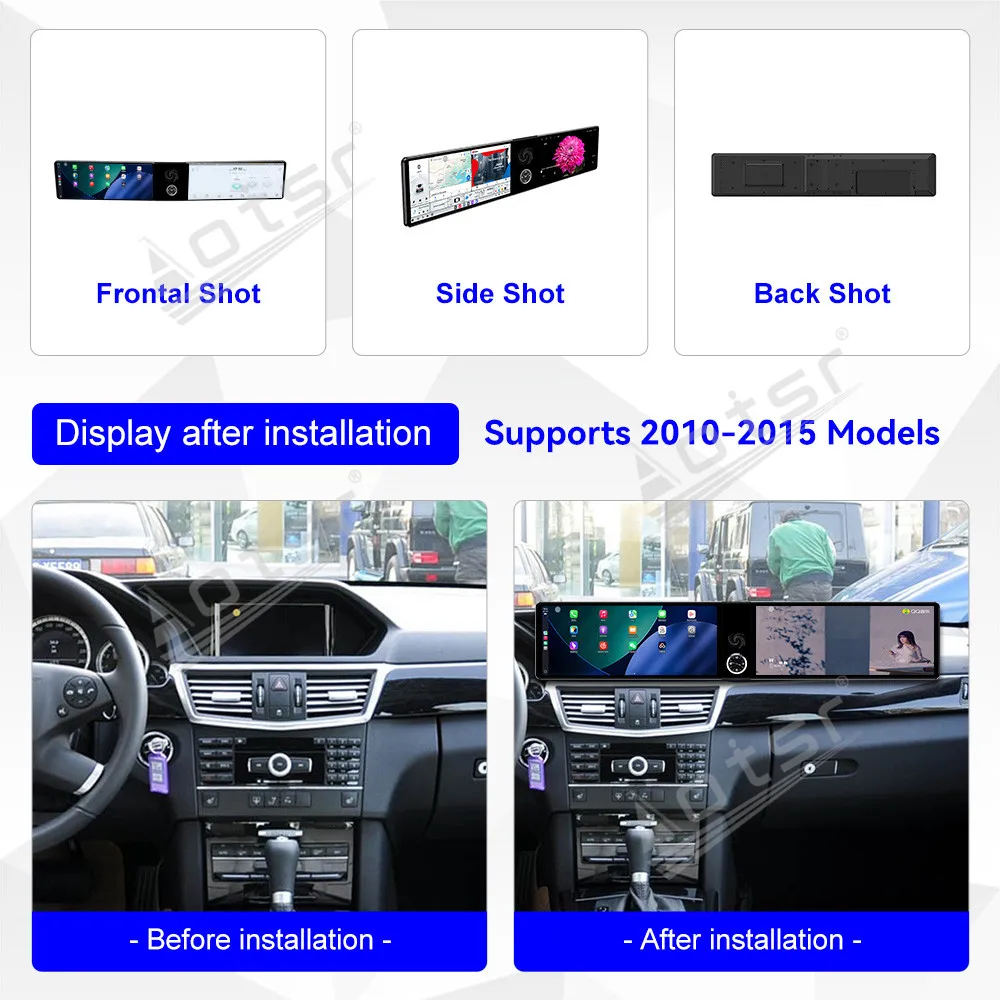 High Resolution Display Dual 12.3 Inch Screen For Mercedes E-Class 2010-2015 Car Radio GPS Navigation Multimedia System Carplay