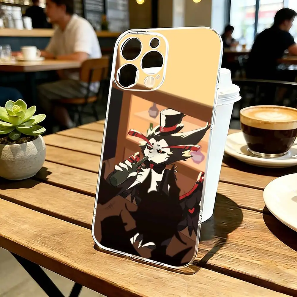 

Hazbin Hotel Husk Phone Case For iPhone 17 16 15 14 13 12 11 Mini Pro Max Plus Transparent Cover