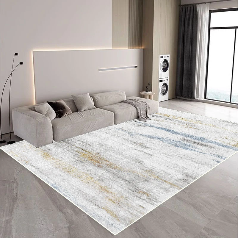 

Light Luxury Decoration Carpets Living Room Abstract Carpet Home Hall Grey Floor Mat Anti-slip Room Hallway Decor Rugs Washable