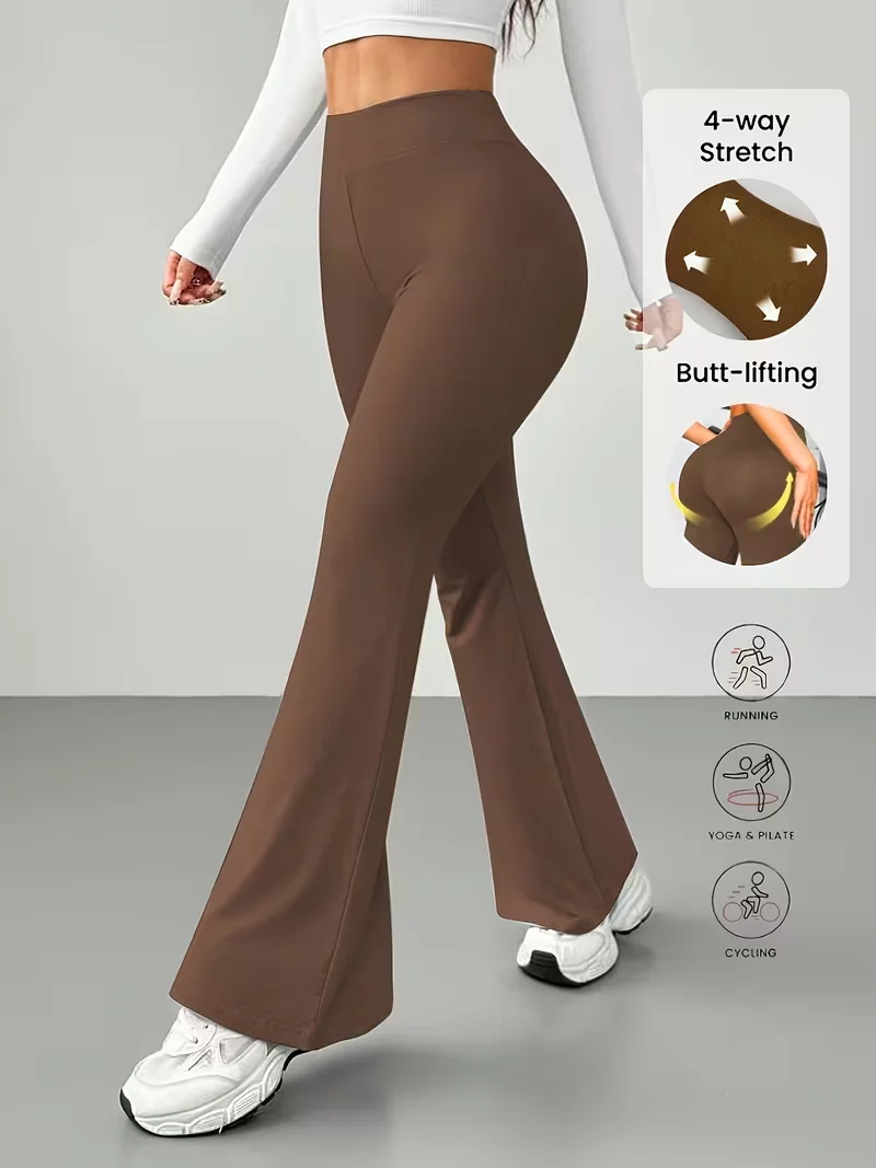 European and American fashion simple sexy flared pants, comfortable and breathable fabrics, suitable for daily life and sports