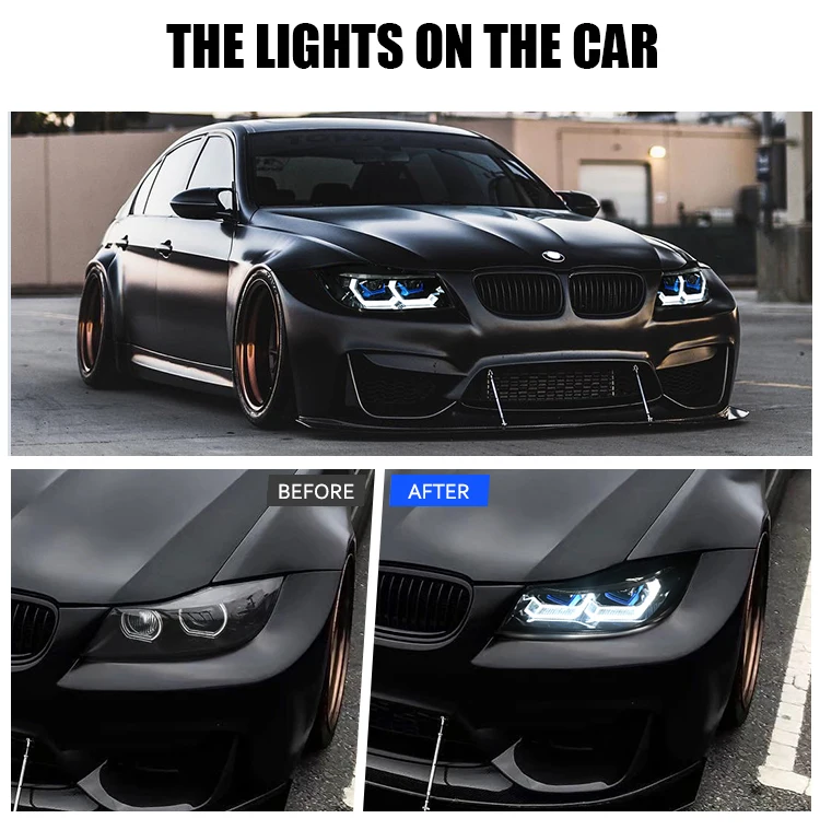 Headlight for BMW 3-Series E90 E91 2005-2011 Extreme Upgrade 328i 335i etc.