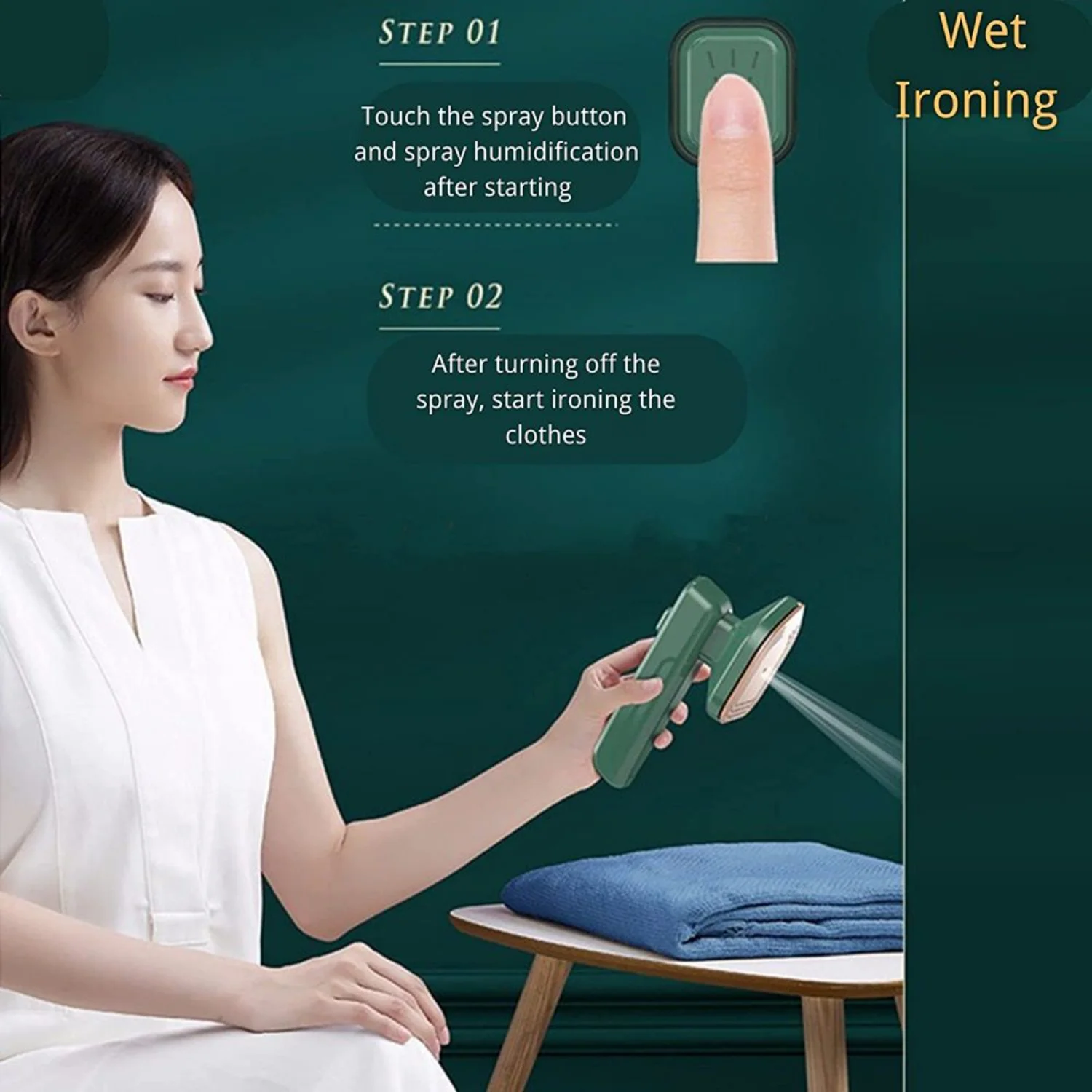 스팀 다리미 휴대용 미니 다림질 기계 가정 여행에 적합한 휴대용 스팀 건식 다리미