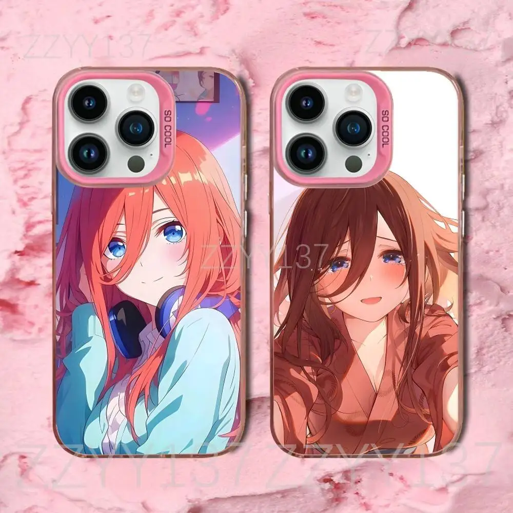 

Nakano Miku Phone Case For iPhone 16,15,14,13,12,11,8,7,Pro,Max,Plus,Mini,XS,SE Candy Matte Shockproof Pink Cover