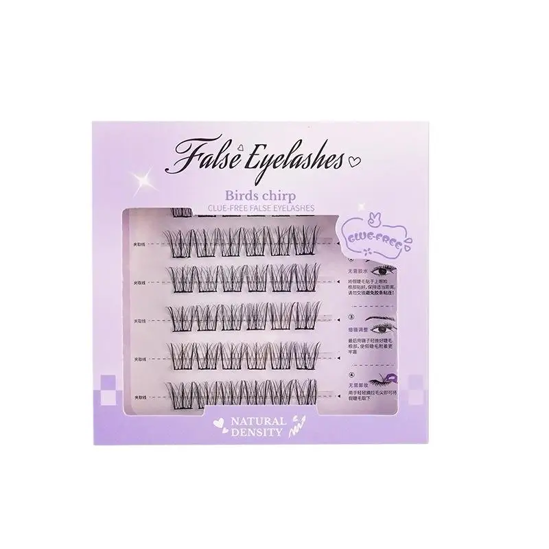 Kleberfreie Falsche Wimpern Transparenter Gel-Kleber 1 Stück pro Box Leichte, Flauschige Wimpern für Frauen im Büro, im Alltag, auf Reisen und zum Schminken – Detail 3
