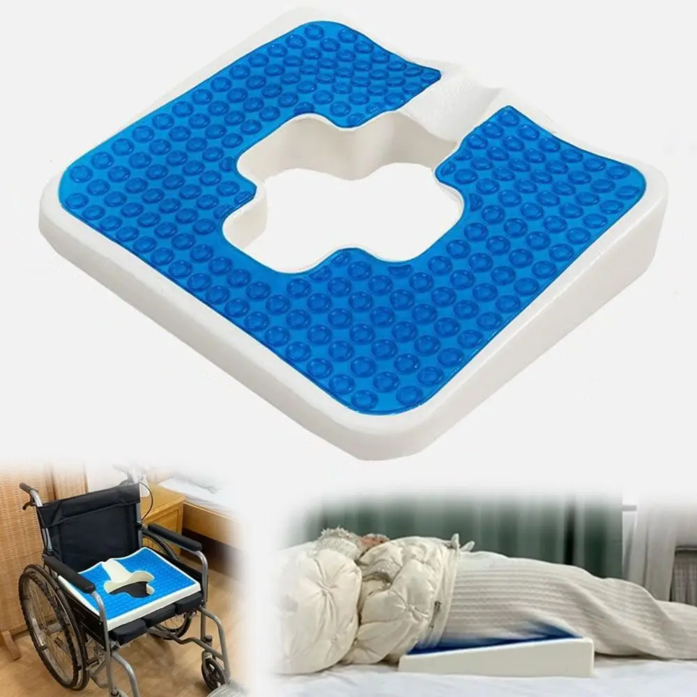 Multifunctional Anti Bedsore Gel Cushion T Shaped Breathable Anti Decubitus Pad Opening Wheelchair Seat Cushion