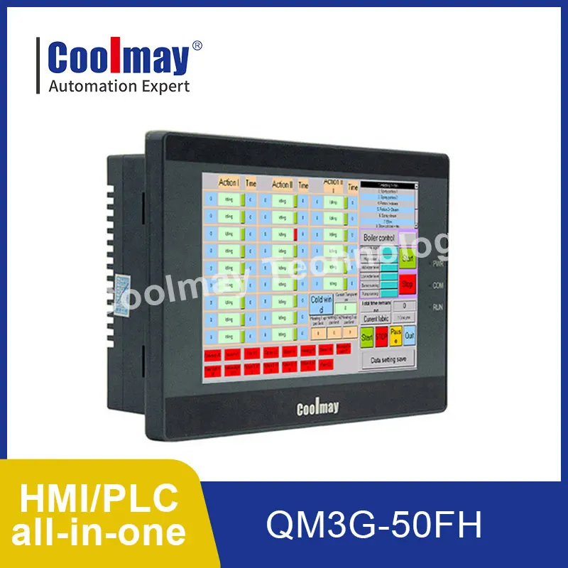 Coolmay 5 inch  hmi plc all in one integrated programmable industy automation motor controller