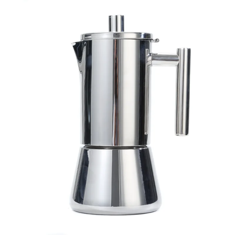 304 Stainless Steel Italian Espresso Moka Pot Multifunctional Coffee Brewer Suitable For Induction Cooker Home Daily Use