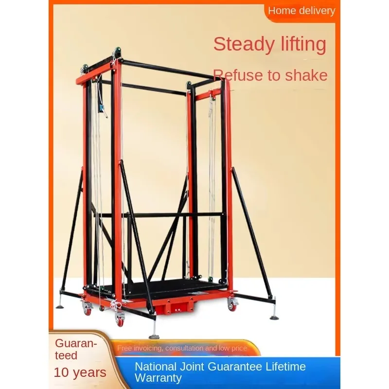 Custom Indoor/Outdoor Remote Control Electric Motor Lifting Scaffold Foldable Convenient Disassembly Platform 600kg Capacity