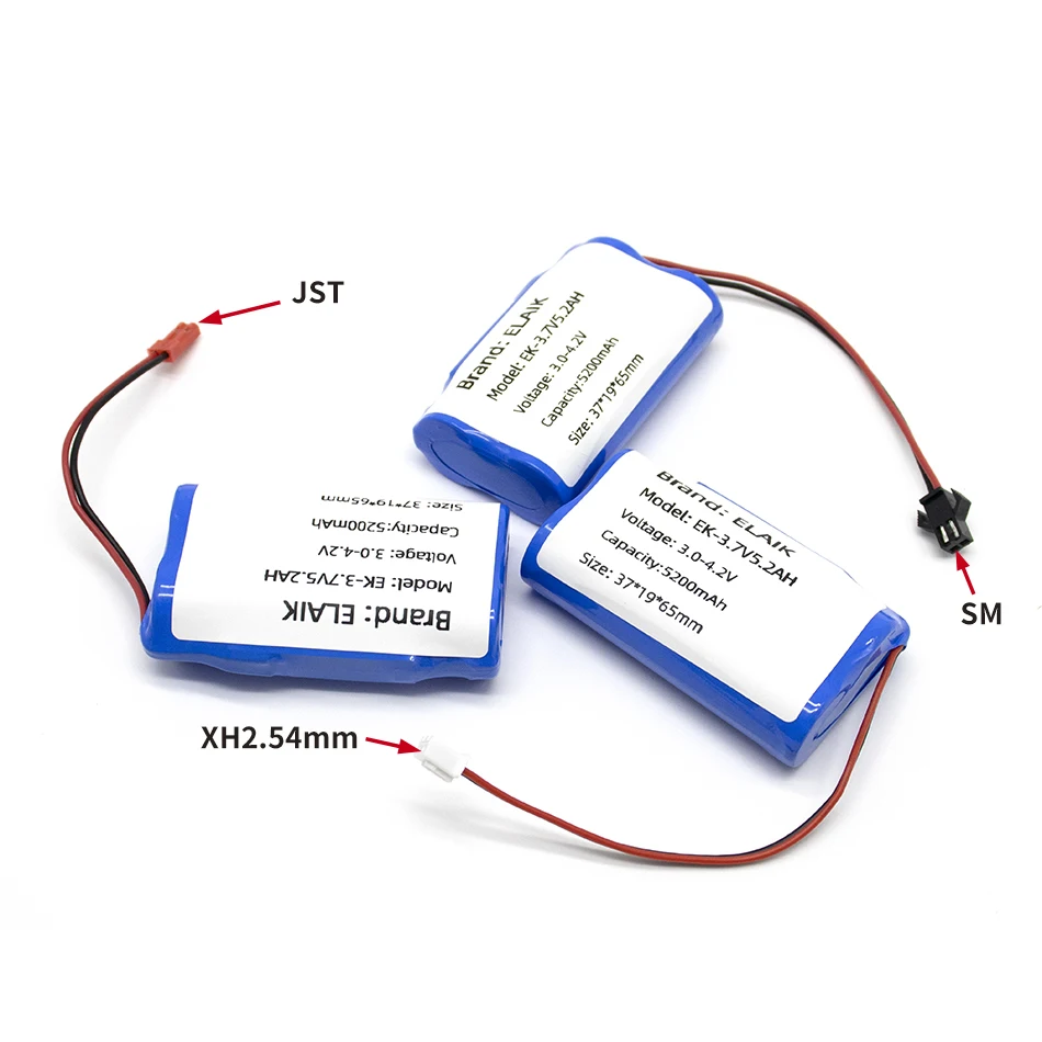 Rechargeable lithium battery fishing LED light Lithium-ion with PCB 3.7V4.2V2.5A5.2A 7.8A18650 Bluetooth