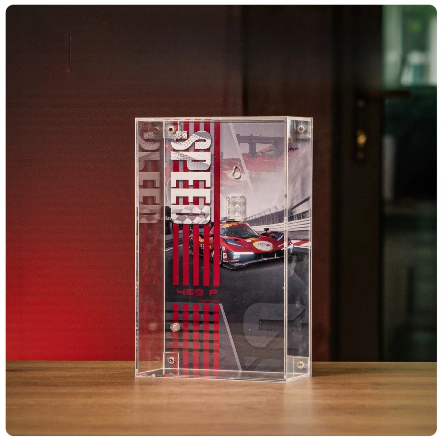 

New Suitable for Lego 77261 Super Racing Car Picture Frame Storage Box - Acrylic Transparent Display Box Dust-proof Storage Box