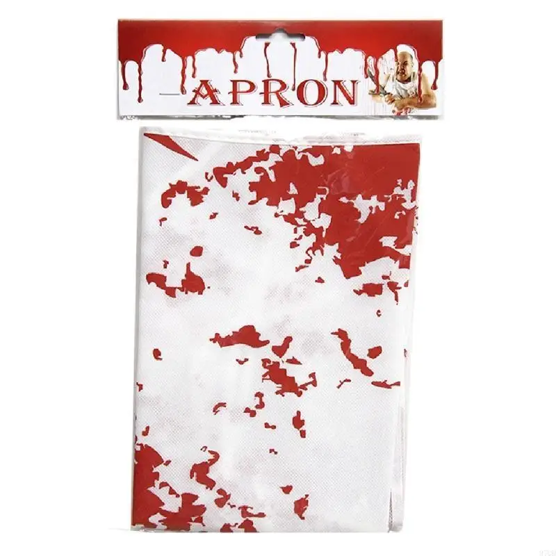97qd Halloween Bloody Apron Bloody Puntelli a tema Halloween Abito Fancy Apronico Scarico Horror Stampato Sangue Sangue Spillata