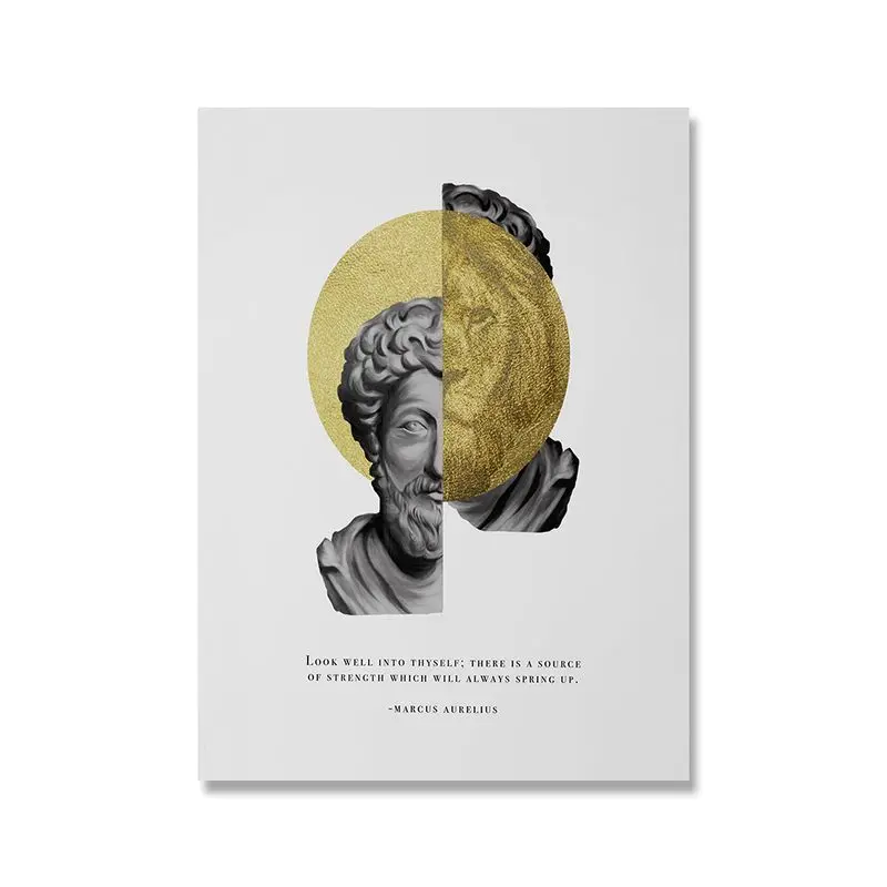 ماركوس أوريليوس إقتباس ملصق تحفيزي هدية كلمات الحكمة صورة ملصق هدية جدار ديكور تأملات مواطئة الحكمة #4