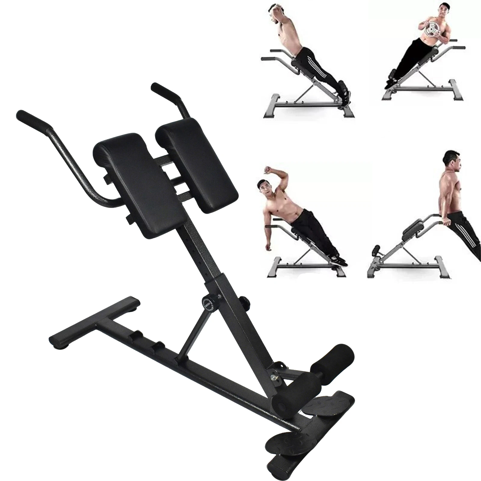Klappbarer Römischer Stuhl Hyperextensionsbank Verstellbare Rückenstrecker-Maschine für Heimfitness 6 Höhenstufen & 3 Winkelstufen – Detail 9