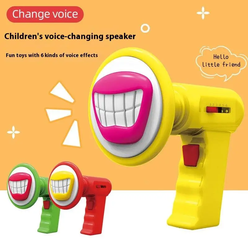 1 pz amplificatore portatile giocattolo che cambia voce per bambini con 6 effetti sonori gioco di ruolo altoparlante vocale parodia giocattolo divertente