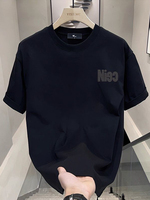 High-quality men's short-sleeved t-shirt  summer new pure cotton trendy brand half-sleeved t-shirt on clothes high-end t-shirt