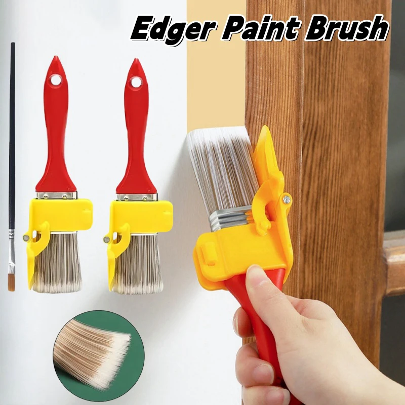 Edger pincel de pintura durável, leve, corte limpo, escova de pintura com cabo de madeira, ferramenta diy para quadro, parede, teto, bordas, ferramentas de guarnição