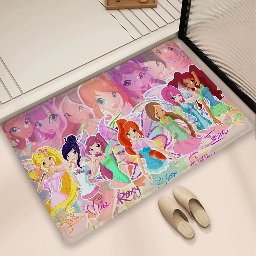 G-Girl W-Winx C-Clubs Hallway Carpet Washable Non-Slip Living Room Sofa Chairs Area Mat Kitchen Doormat Area Rug