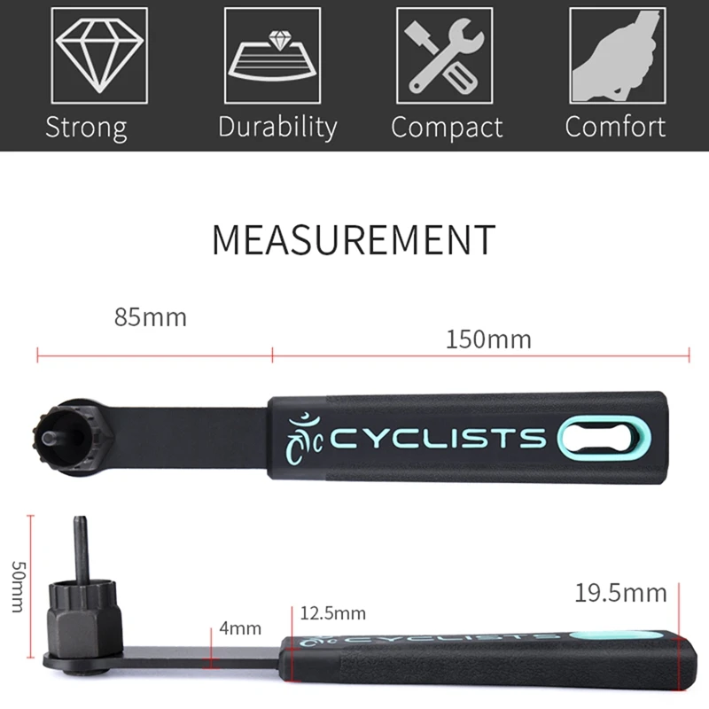 CYCLISTS Bicycle Cassette Lockring Removal Tool Dismantling Tool For Flywheel Of Road Bike And Mountain Bike