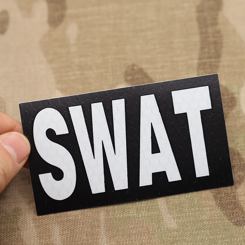 SWAT مكافحة الإرهاب الخاصة الشرطة التكتيكية التصحيح العسكري 3.54x2 بوصة #2