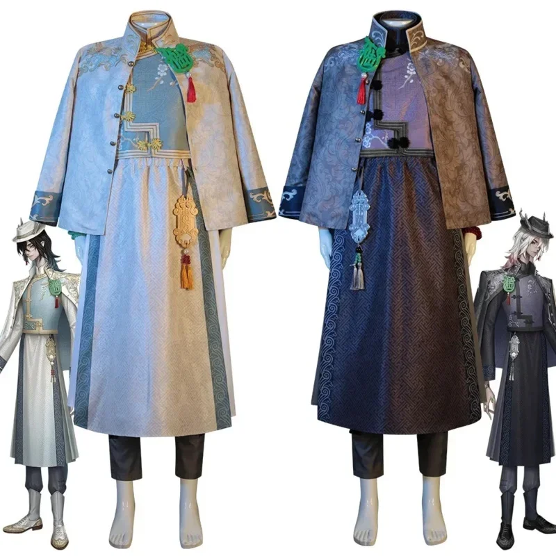 

EE01 Identity V Merchant Umbrella Soul Black Guard Косплей Костюм Хэллоуин Карнавал Рождественская одежда Рог Шляпа Браслет ОчкиIo0!