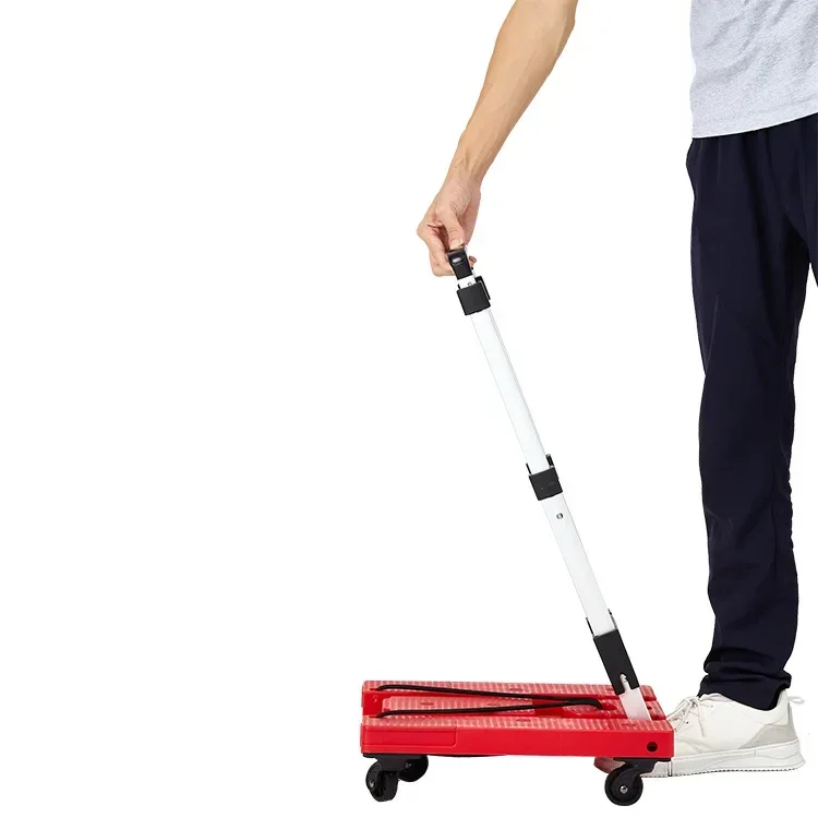 Push folding cart plastic plate