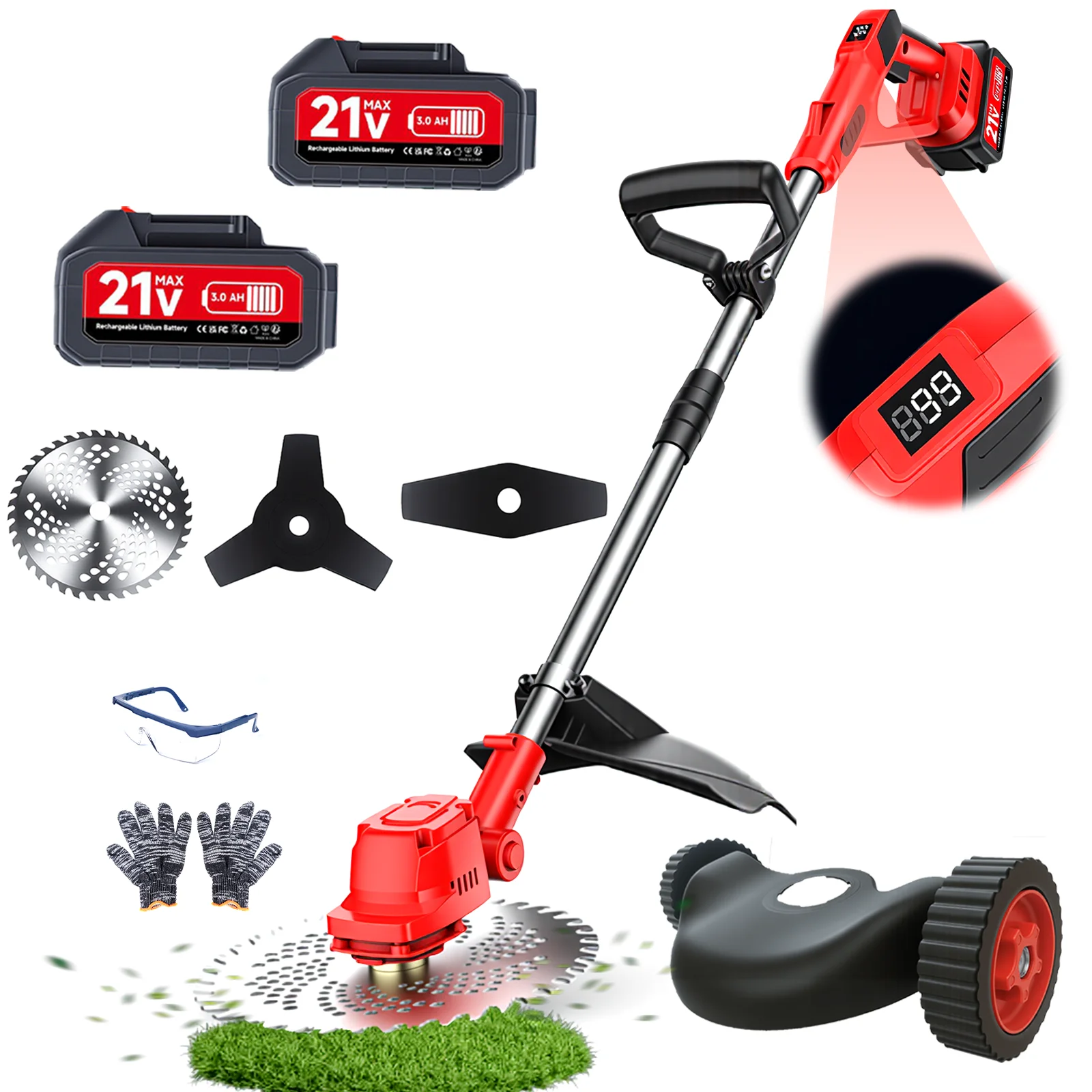 

XYSD 9-inch digital display electric lawnmower is powerful and powered by an agricultural-grade lithium-ion battery.