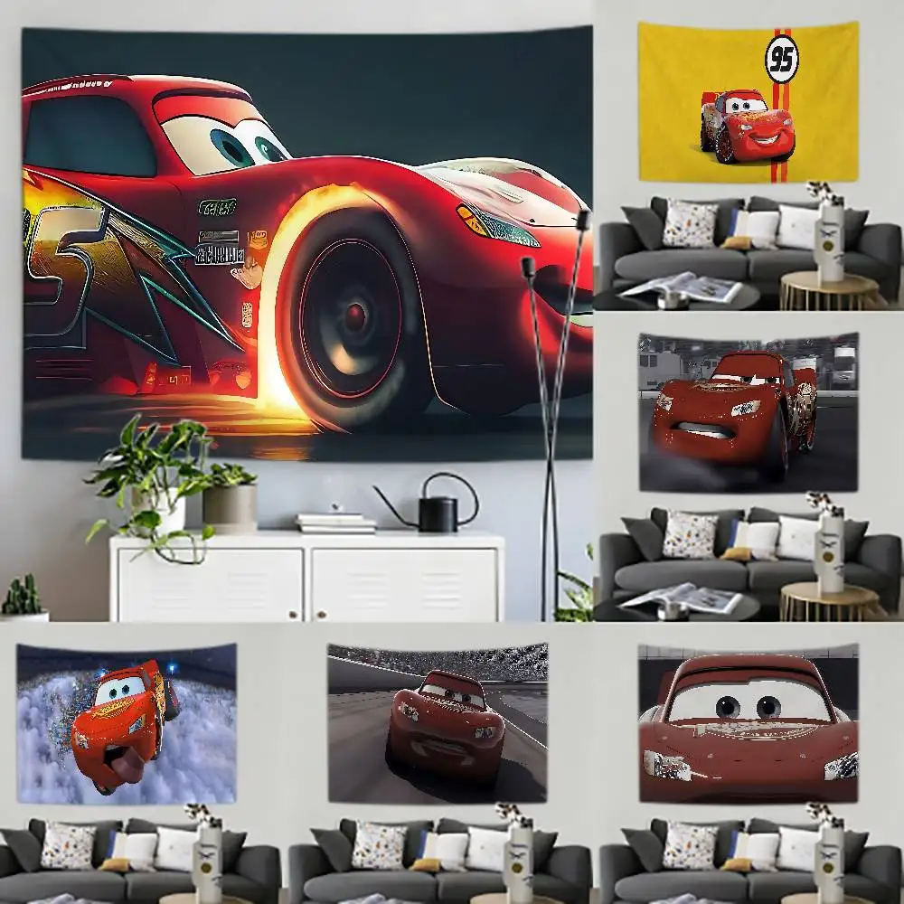 L-Lightnings-McQueens Tapestry Customizable Tapestries Of Various Styles,wall Hangings, Celebrity Photo Printing,wall Hangings