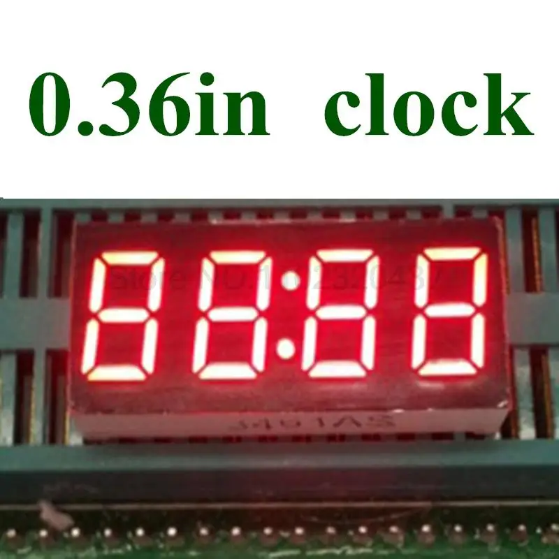 

20PCS Hot sale 0.36 Inch 7 Segment 4 Digit Super Red 0.36" 0.36in Clock LED Display Common anode Time 12 Pins for DIY